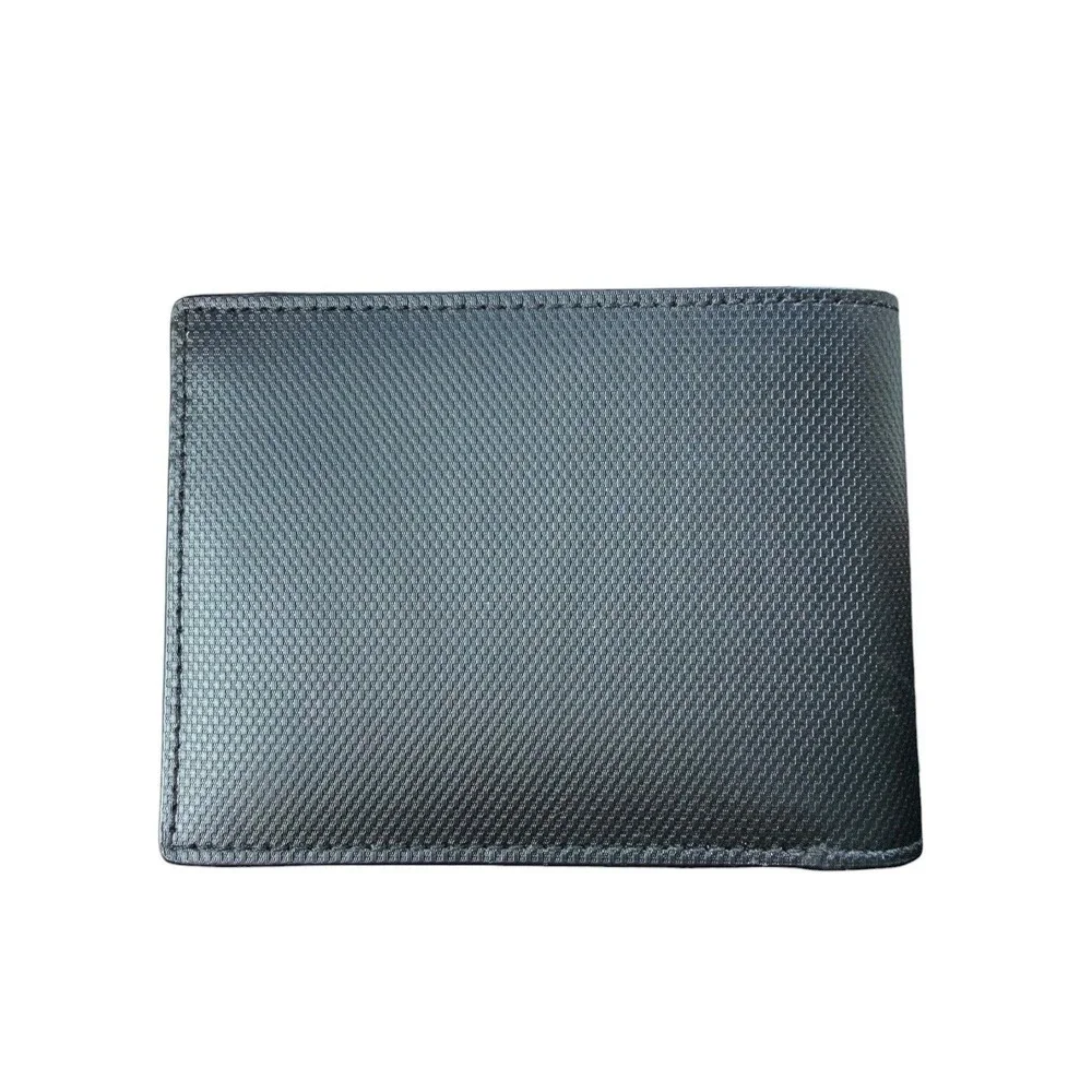 TUMI Men's Black Bifold Wallet with Card Slots, Logo Accent